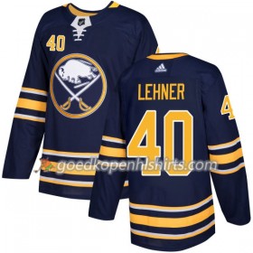 Buffalo Sabres Robin Lehner 40 Adidas 2017-2018 Navy Blauw Authentic Shirt - Mannen